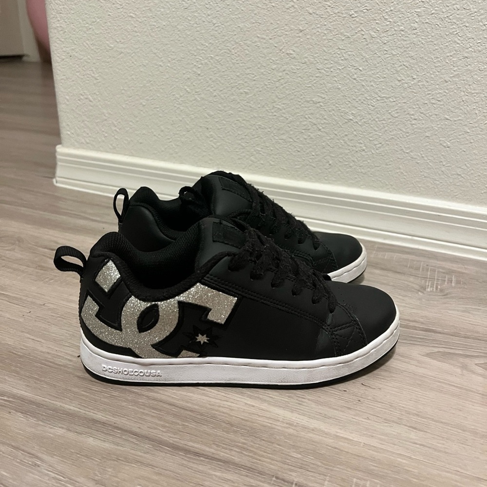 DC Black Sneakers with Silver Details